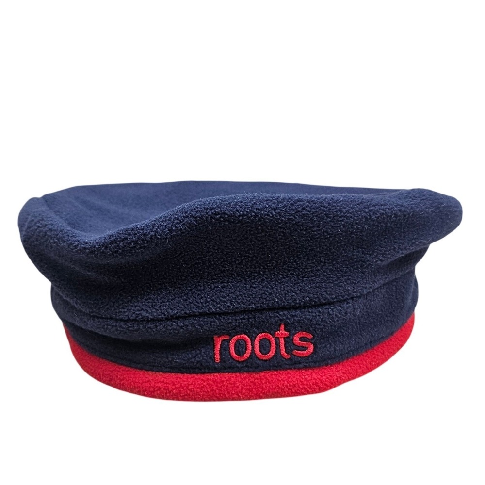 VINTAGE Roots NWT USA Olympic Team 2002 Winter Games Fleece Beret‎ Hat Navy Red
